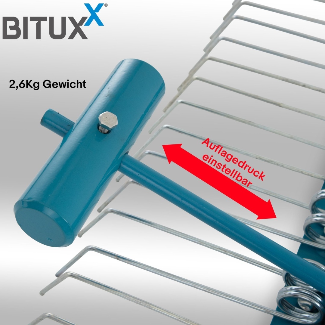 Provzdušňovač trávníku / vertikutátor / hrábě na trávník pro zahradní traktory, sekačky a čtyřkolky (ATV) – Bituxx M19568